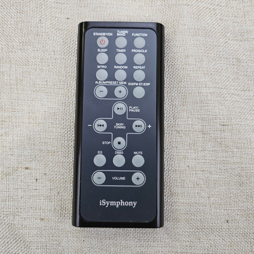 iSymphony M1 Remote Control Audio System Black AAA Battery Operated Replacement